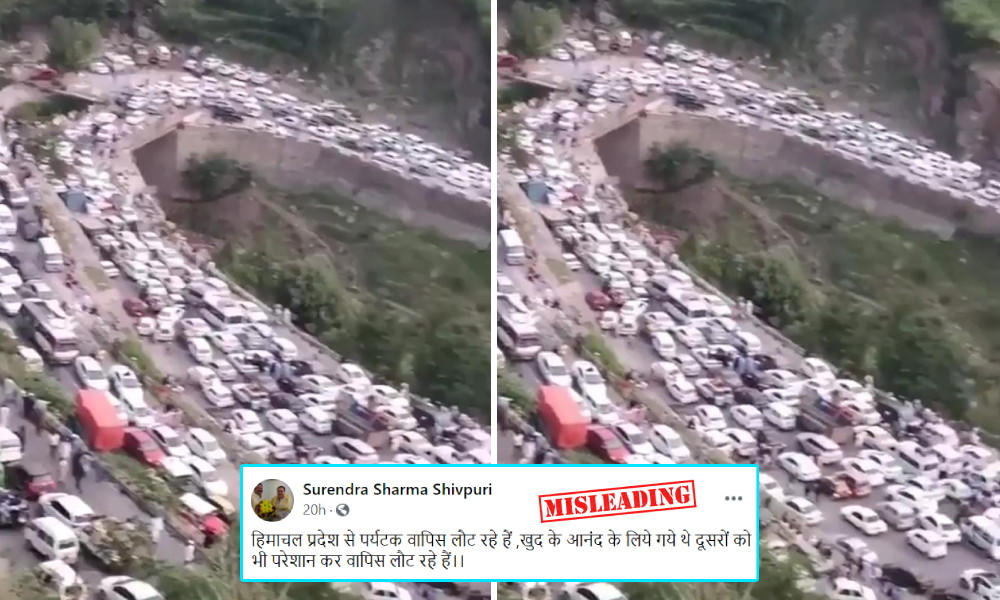Video Of Pak Valley Traffic Jam Shared As Tourists Returning From Himachal Pradesh