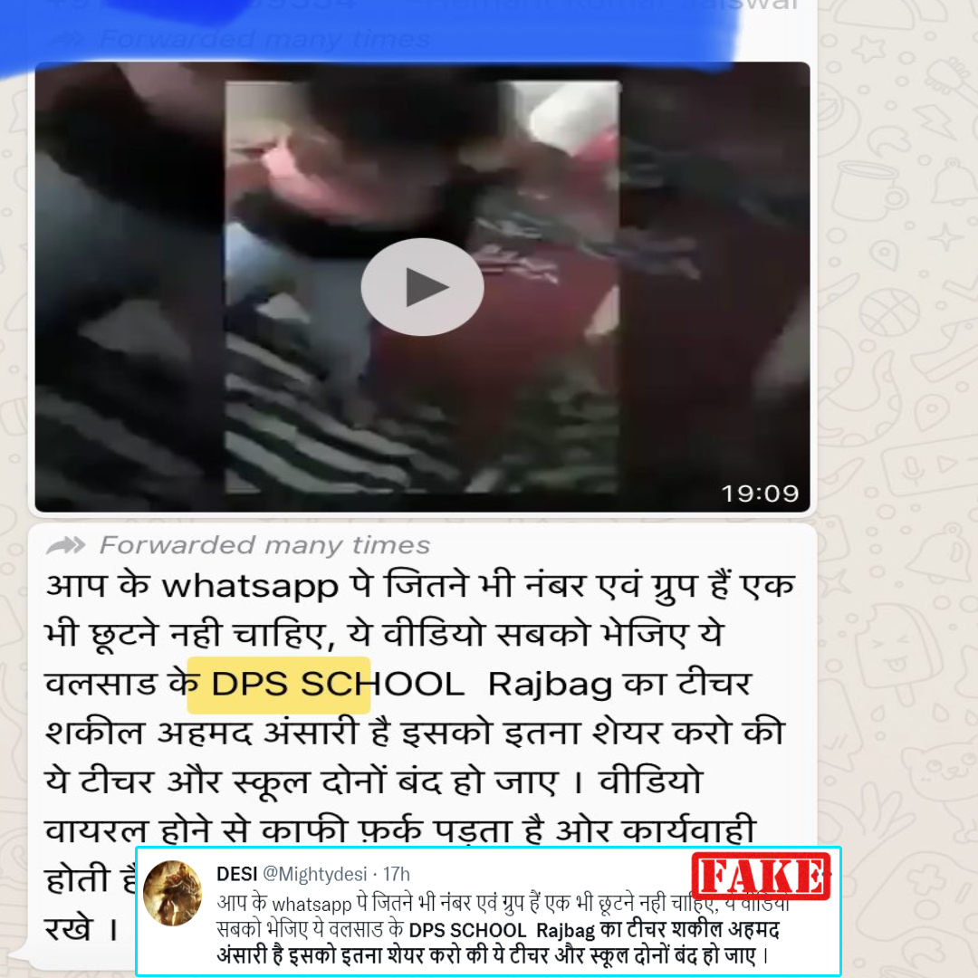 Old Video Of Man Thrashing Minor Girl Shared With False Claims