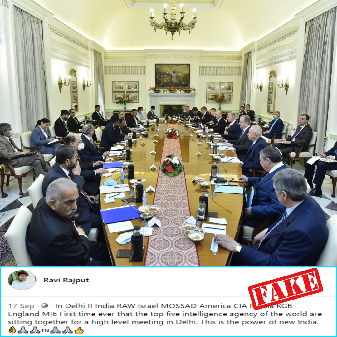 Meeting Of Intelligence Agencies Of India, Israel, America, Russia And England Held In Delhi? No, Viral Claim Is False