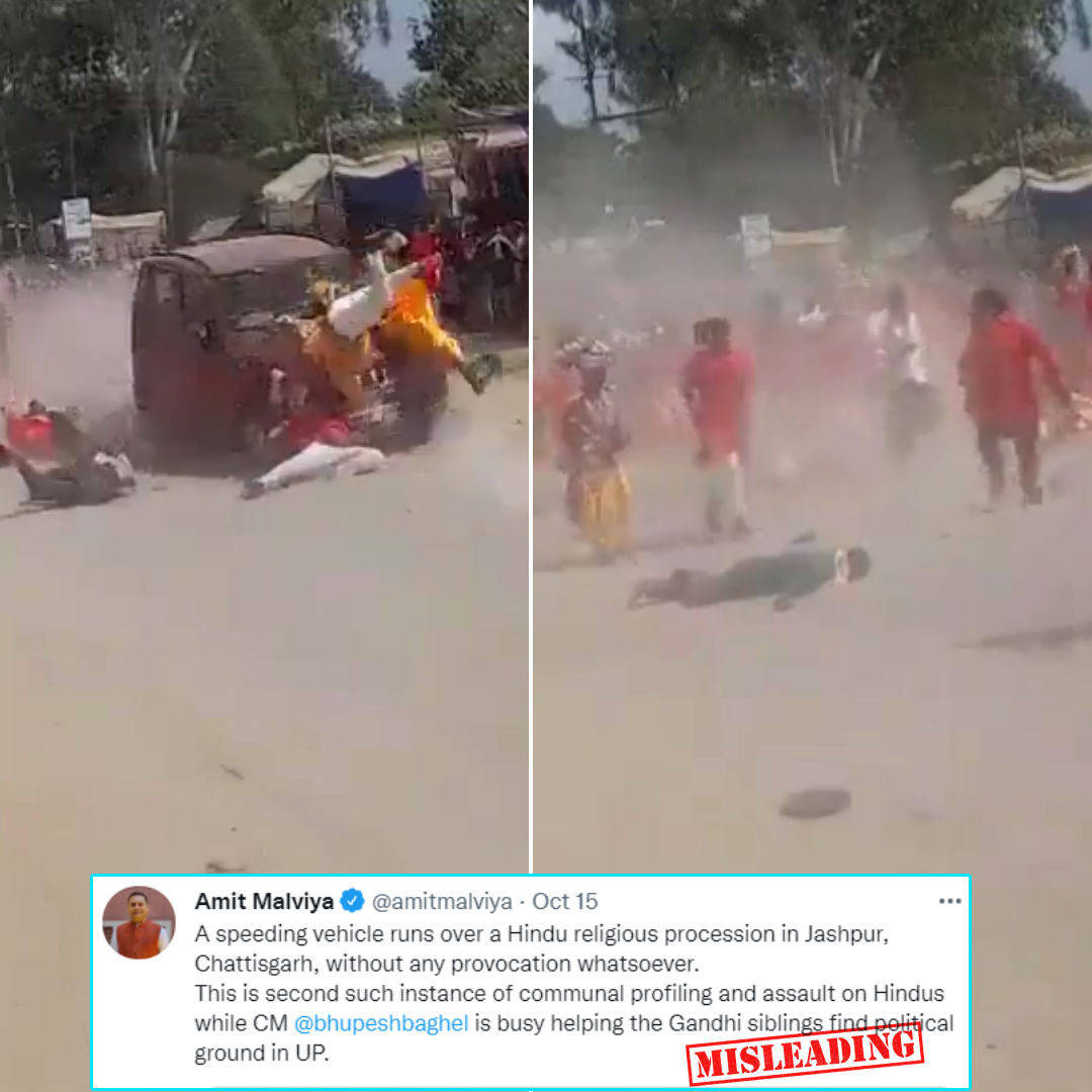 Amit Malviya Tweets SUV Mowing Down Devotees Video With False Communal Spin