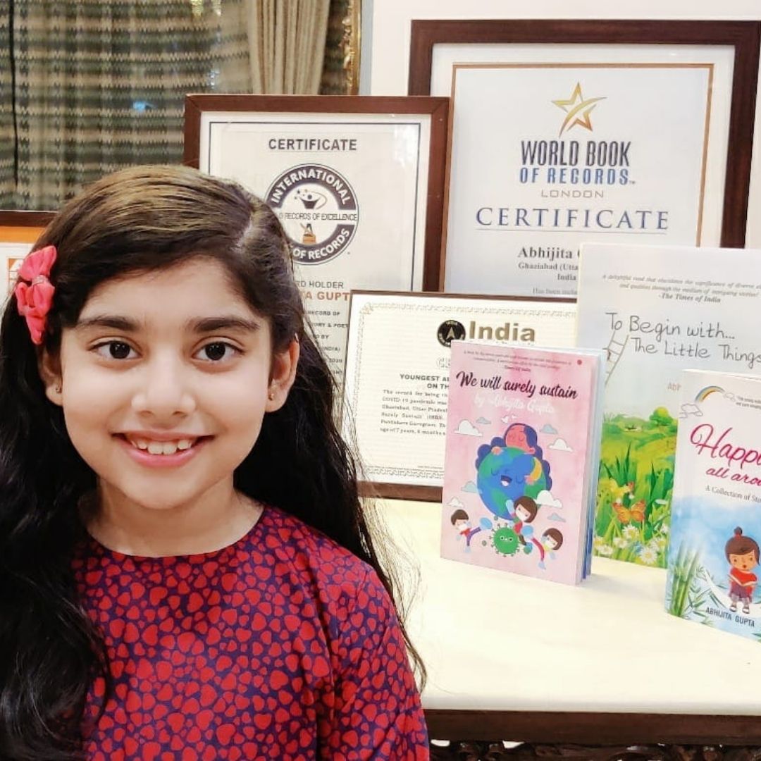 Meet Abhijita Gupta, 7-Yr-Old Child Prodigy From Ghaziabad Who Became Worlds Youngest Writer