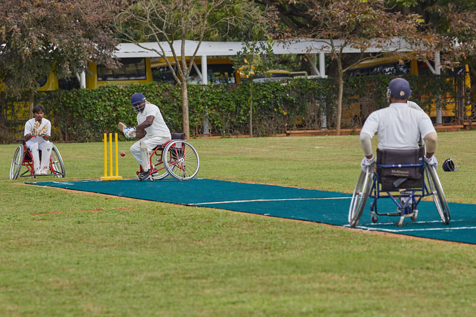 Playing Cricket On Wheelchair