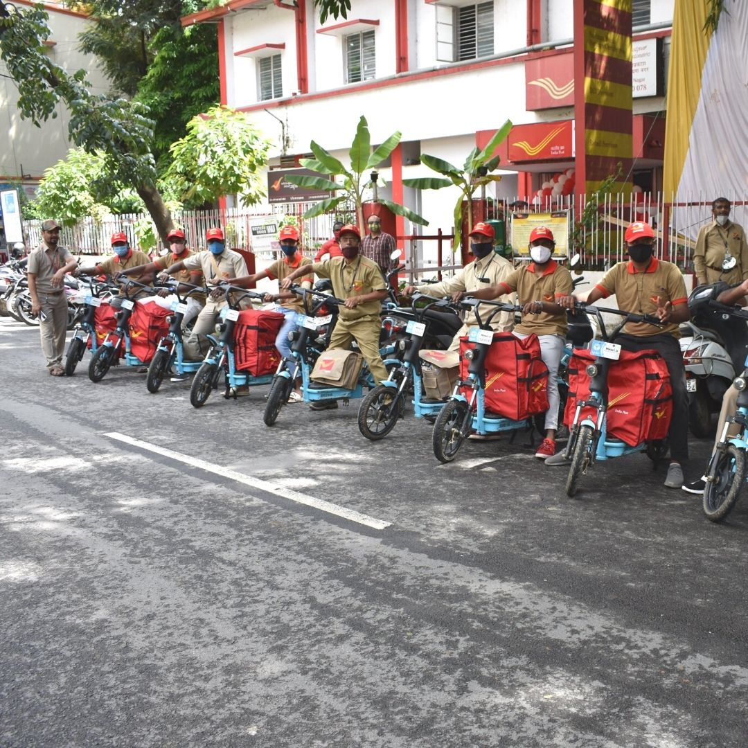 Eco-Friendly Deliveries! Postal Staffers Ditch Fuel-Run Vehicles, Ride E-Bikes In Bengaluru