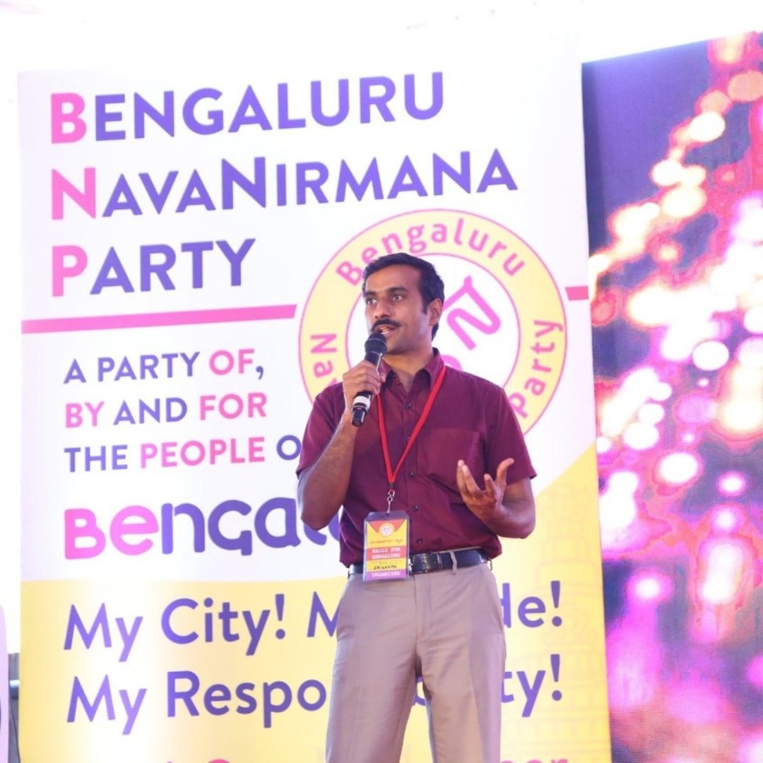 IIM Graduate Forms Political Party To Transform Bengaluru Into Model City