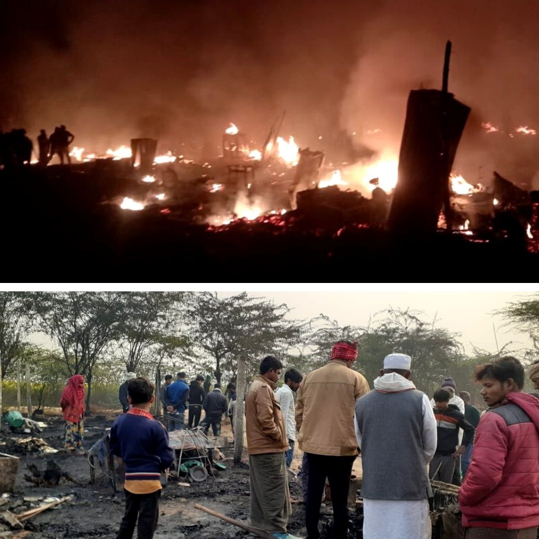 Haryana: 32 Shanties Of Rohingya Refugee Camp On Fire, Over 100 People Forced To Displace