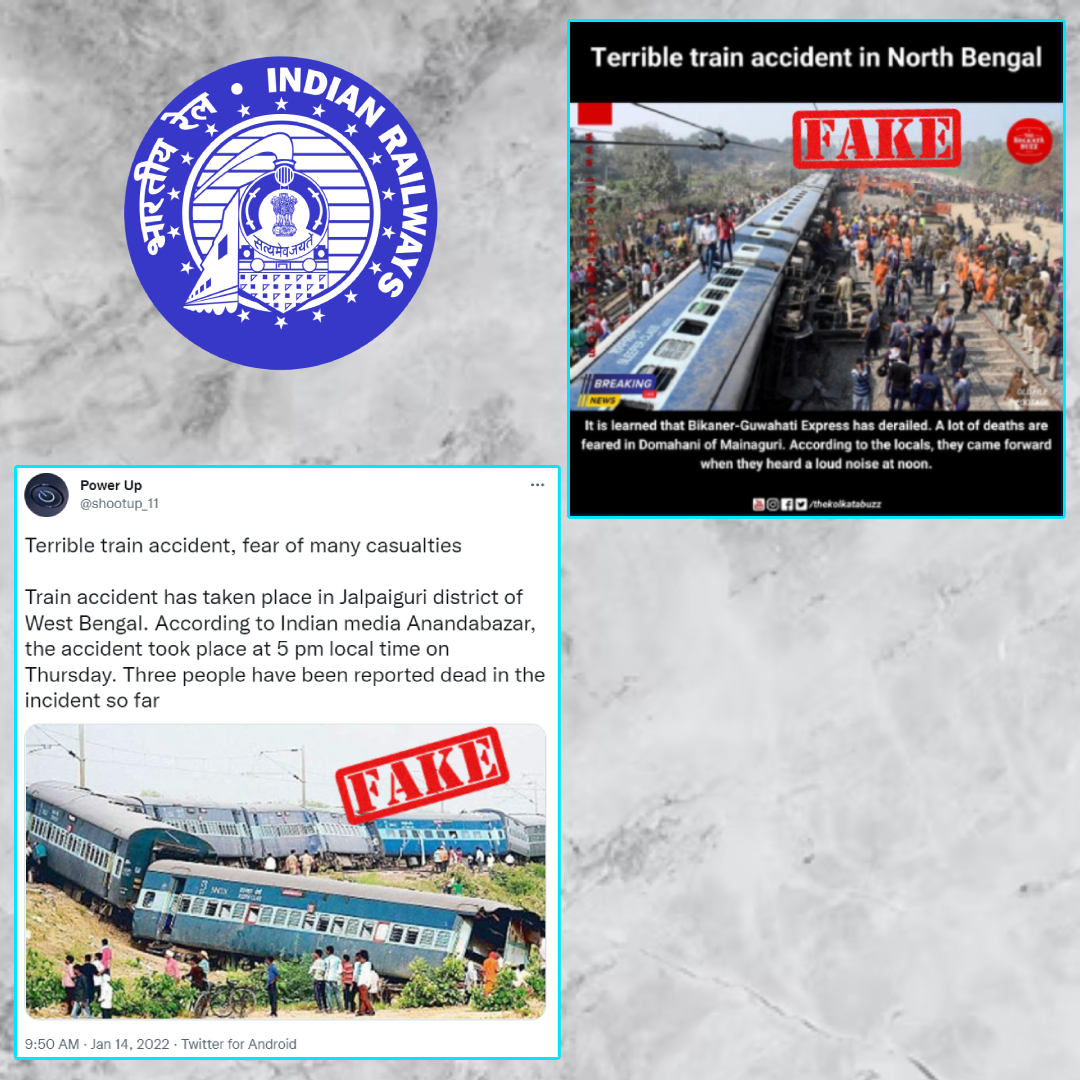 Old Images Of Derailed Trains Viral Falsely Linking To Recent Bikaner-Guwahati Express Accident