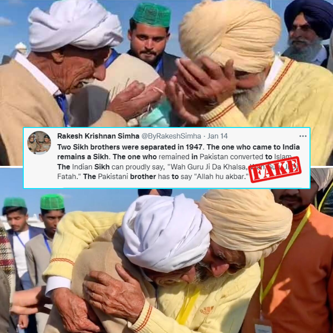 Video Of The Reunion Of Two Brothers Is Viral With A False Communal Claim