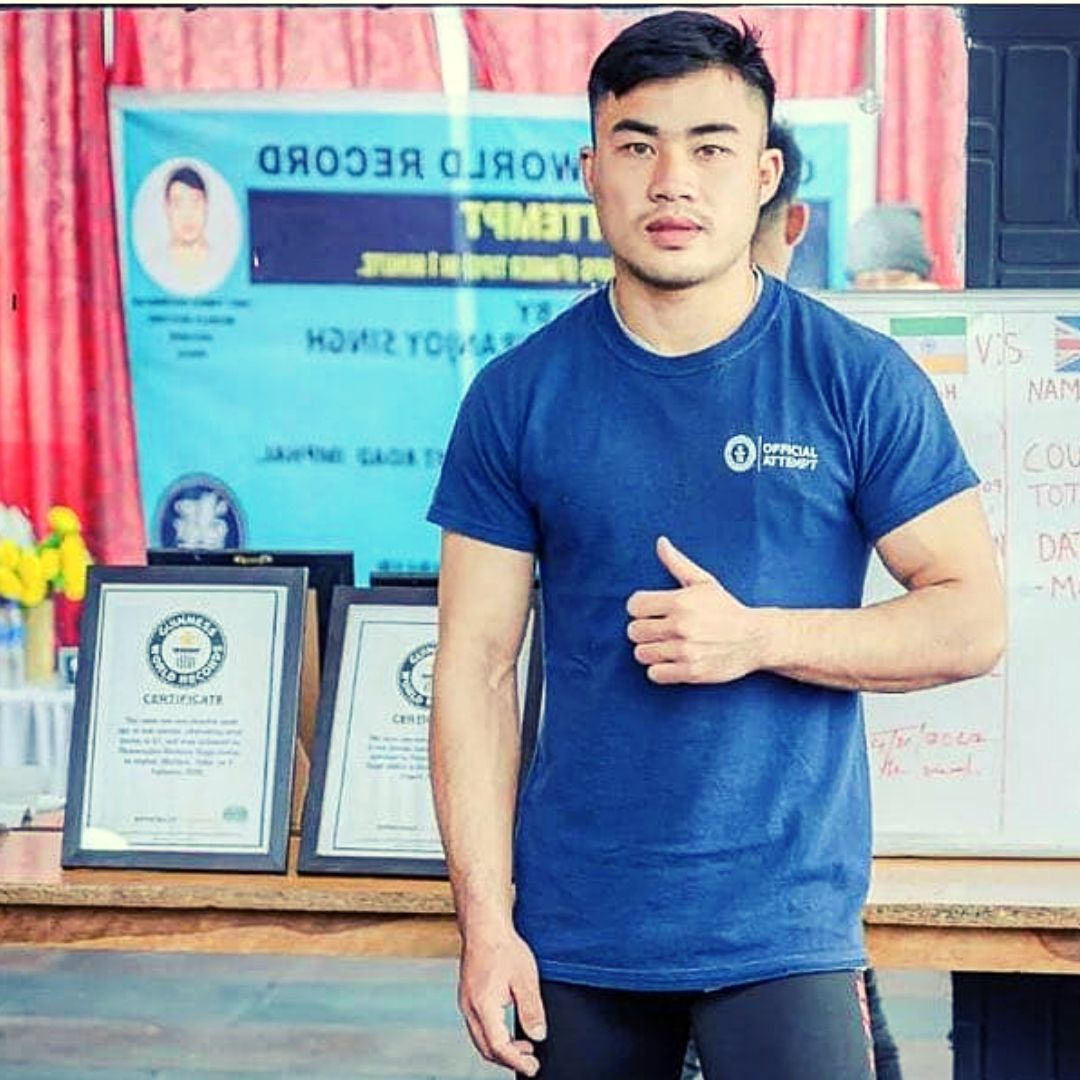 Indian Clinches Guinness World Record For Maximum Push-Ups On Fingertips After 13 Years
