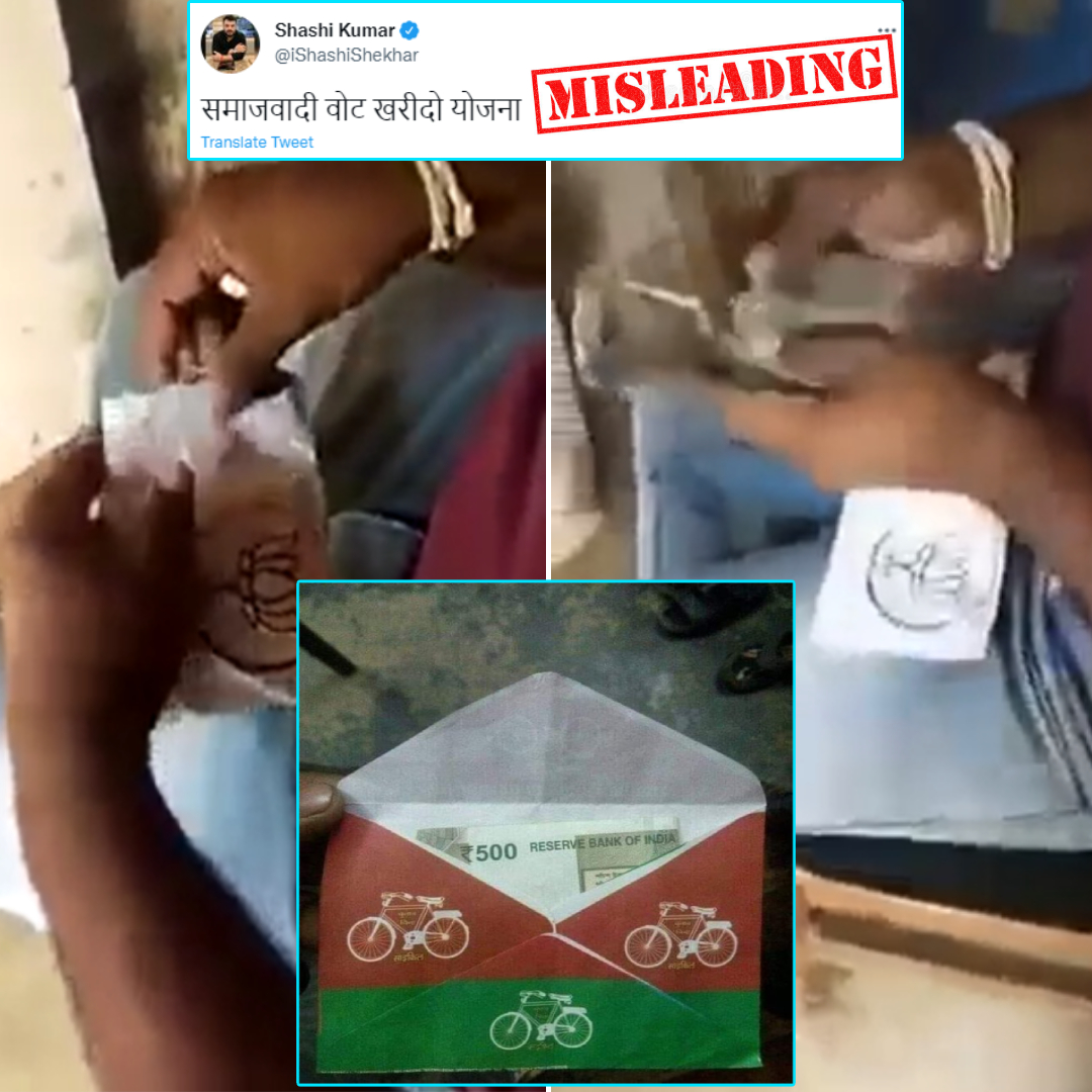 Did BJP/SP Bribe People In Exchange For Votes? Old Video And Image Shared As Recent
