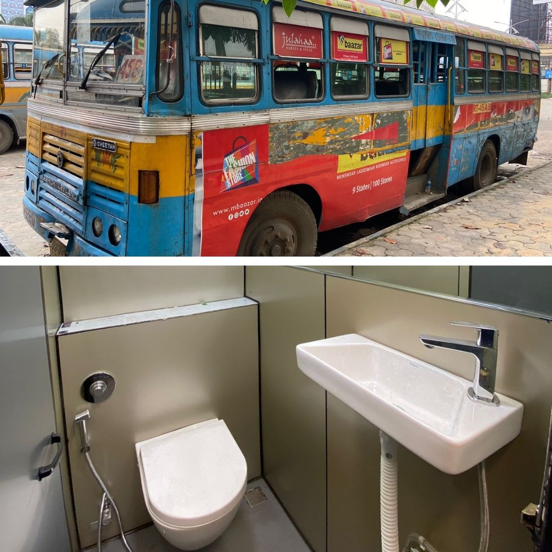 Corners For Cleanliness! Social Startup Eloo Converts Old Buses Into Luxury Washrooms