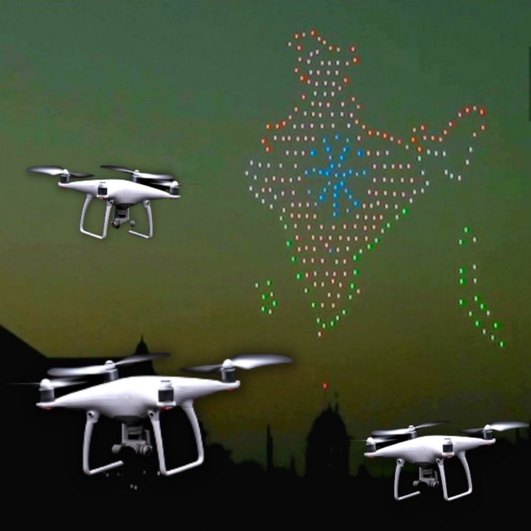 Drones Made By IIT-Delhi-Incubated Startup Lit Up Sky At Beating Retreat Ceremony