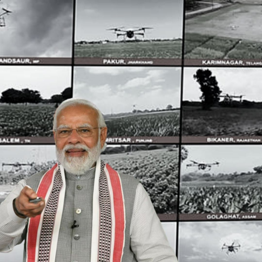 PM Modi Launches100 Drones Virtually, Opens World Of Opportunities For Farmers And Youth
