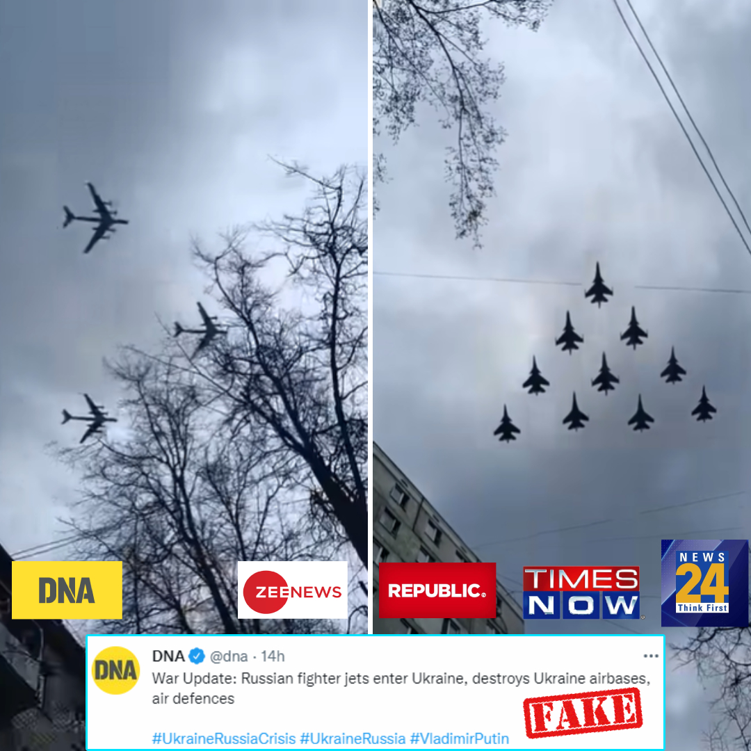 Media Outlets Broadcast Video From Russias Victory Day Air Show Rehearsal As Ongoing Invasion In Ukraine