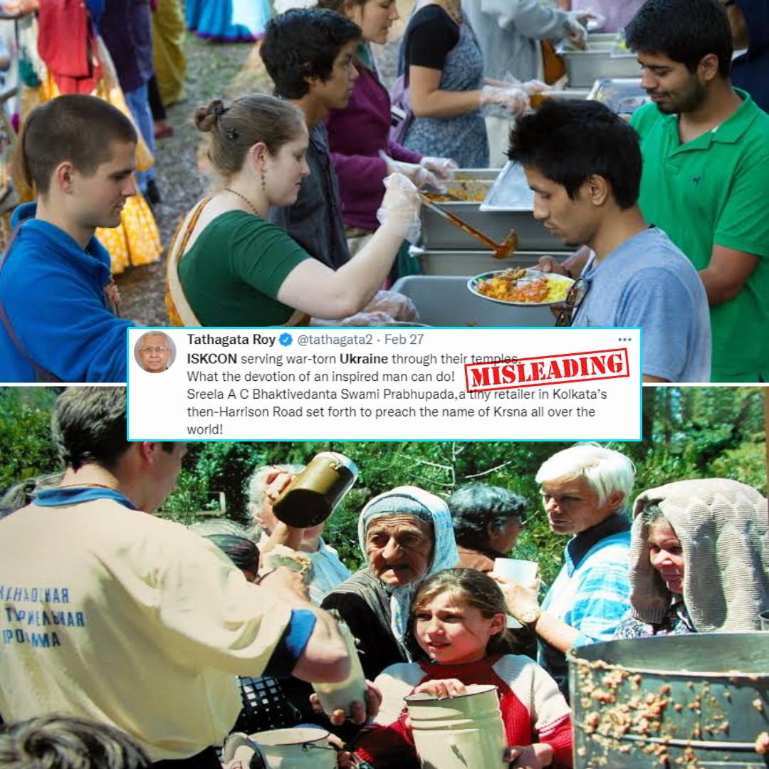 Viral Images Show Meals Distribution Organised By ISKCON In Ukraine? Old Images Shared As Recent