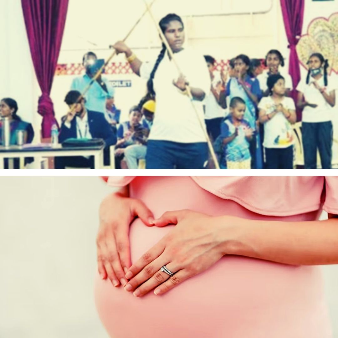 Nine-Month Pregnant TN Woman Creates Record By Performing Silambam For 6 Hours