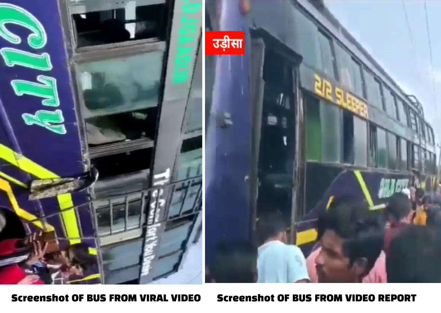 Comparison OF BUS FROM VIRAL VIDEO & REPORT (Credits: Asian Times)