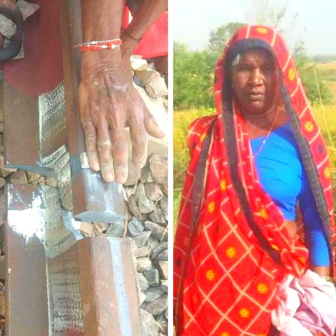 This UP Womans Quick Awareness Prevents Train From Going Off Broken Railway Track