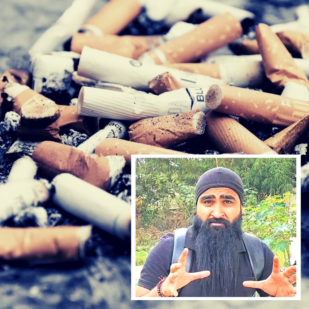 This Man Conserves Environment By Collecting Thousands Of Cigarette Filters For Recycling