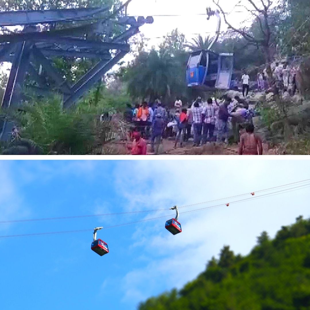 1 Dead, 40 Stranded Midair After Ropeway Trollies Collision In Jharkhand; Rescue Operation Underway