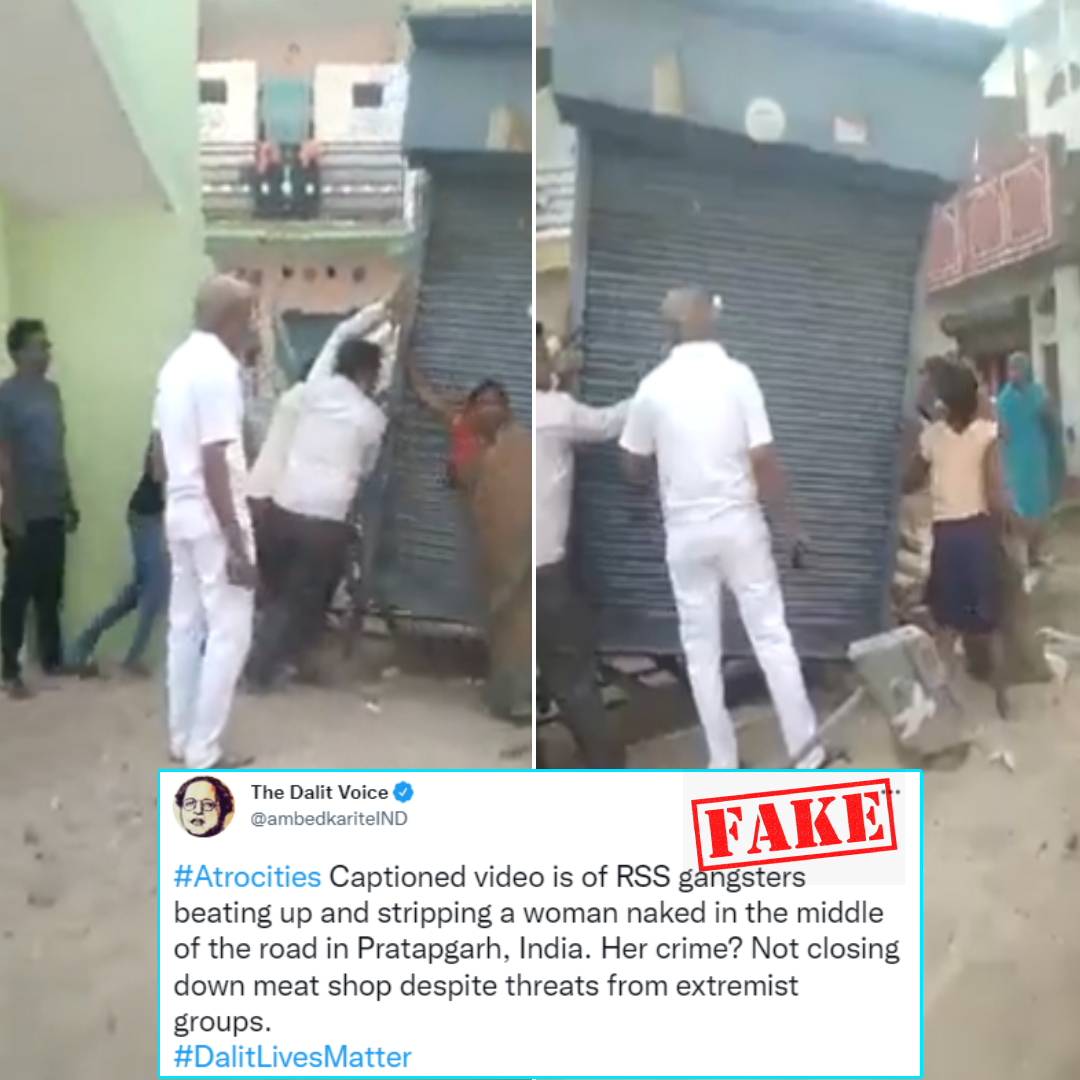 Does This Video Show RSS Goons Assaulting Woman Because She Sold Meat? No, Video Viral With False Claim