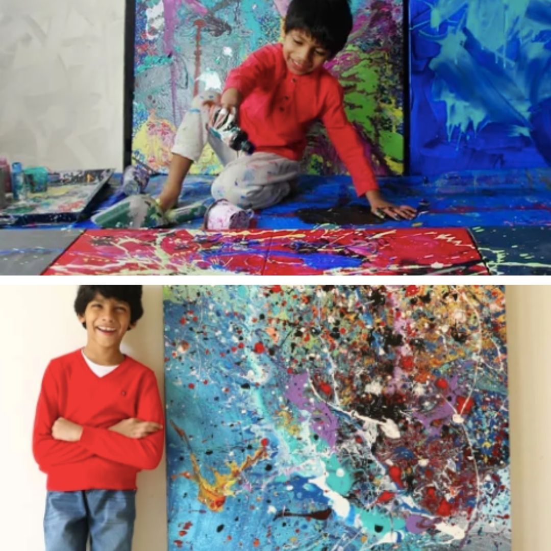 Meet Advait Kolarkar, Seven-Year-Old Pune Artist To Hold First Solo Art Exhibition In London