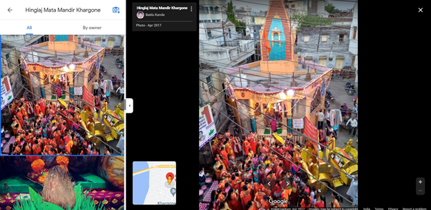 Image of temple from different angles (Credit: Google Maps)