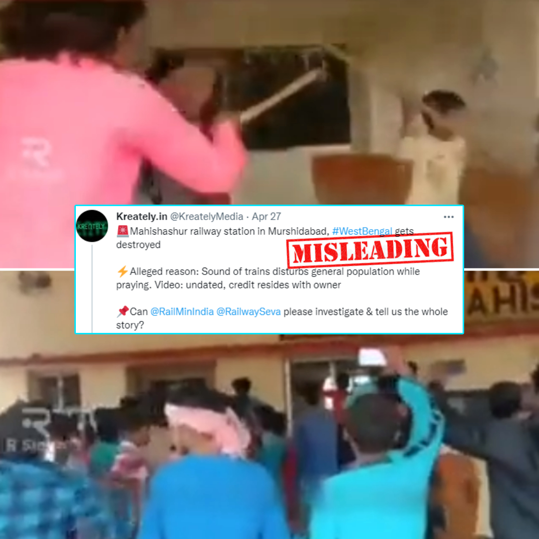 Fact Check: This Video Shows Muslims Vandalizing Railway Station For Disturbing Namaz? No, Viral Video Is Misleading!