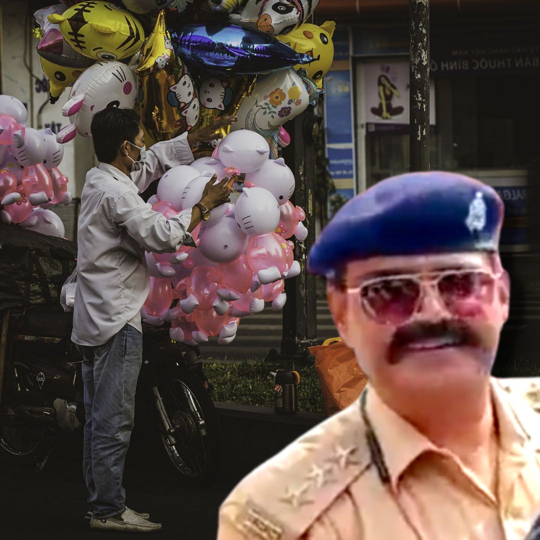Heartwarming! Kanpur Cop Buys All Balloons From Street Vendor To Help Him Go Home Early For Eid Celebrations