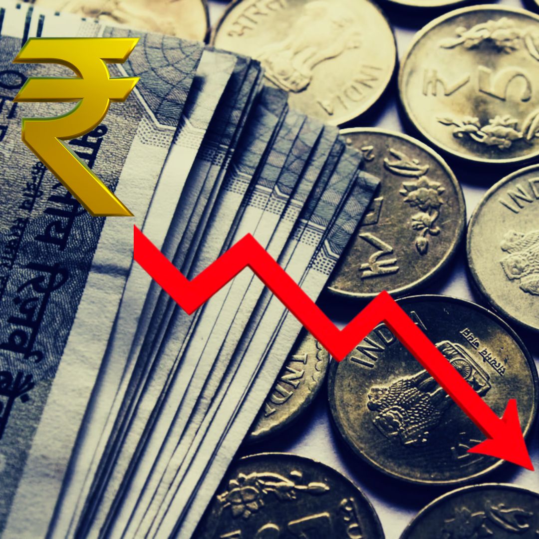 USD - INR: Indian Rupee Hits Record Low On Soaring Oil, FPI Outflows