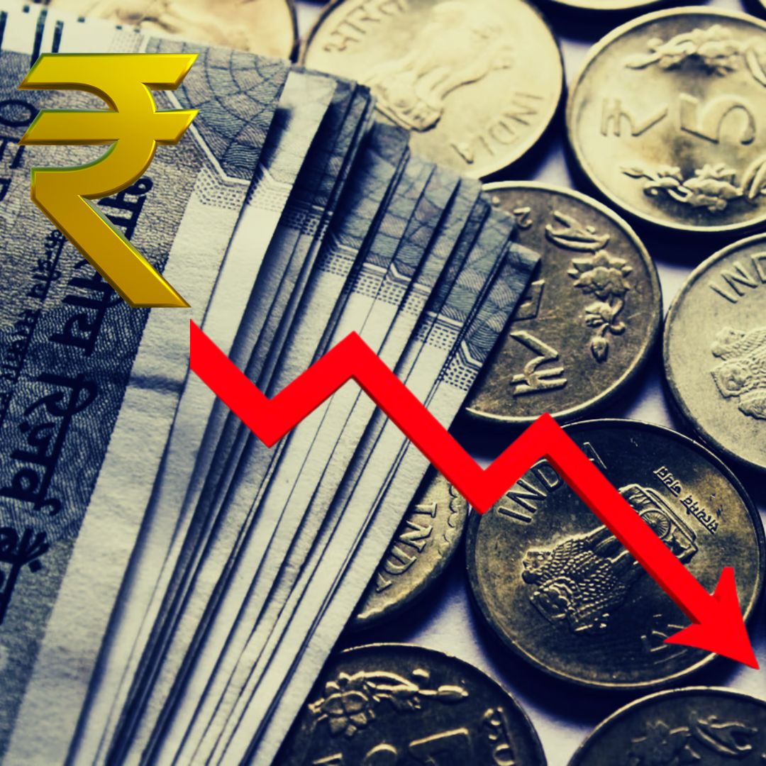 at 77.43, indian rupee falls to record low on us dollar strength