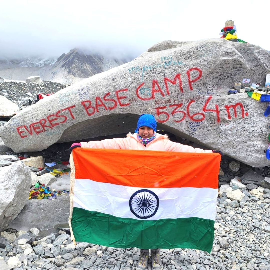 10-Yr-Old Mumbai Girl Becomes Youngest Indian To Summit Everest Base Camp Situated At 5,364 Metres
