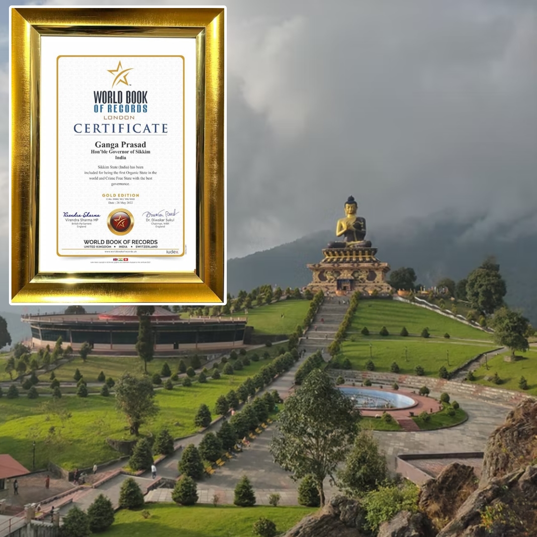 World Book Of Records London Recognises Sikkim As Worlds First Organic & Crime-Free State