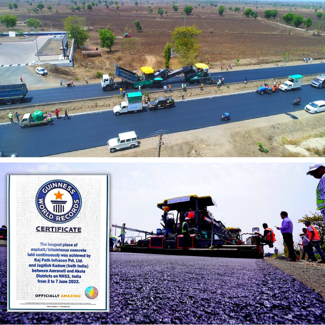 Connecting India! NHAI Creates New Guinness World Record By Laying 75-KM Highway In Under 5 Days