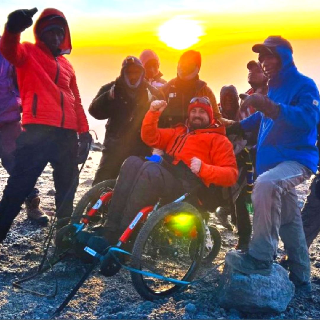 Impeccable Feat! Wheelchair-Bound Paralysed Man Conquers Africas Highest Mountain At 5,895 Metre Altitude