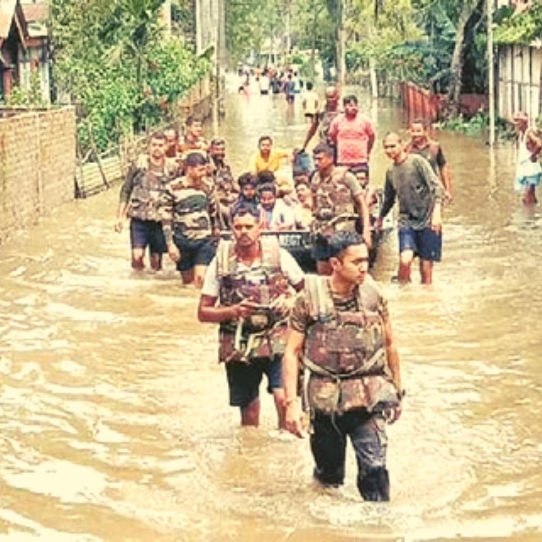 Heroic Act! Own Family Stuck, Army Officer Rescues Over 100 People In Flood Affected Assam