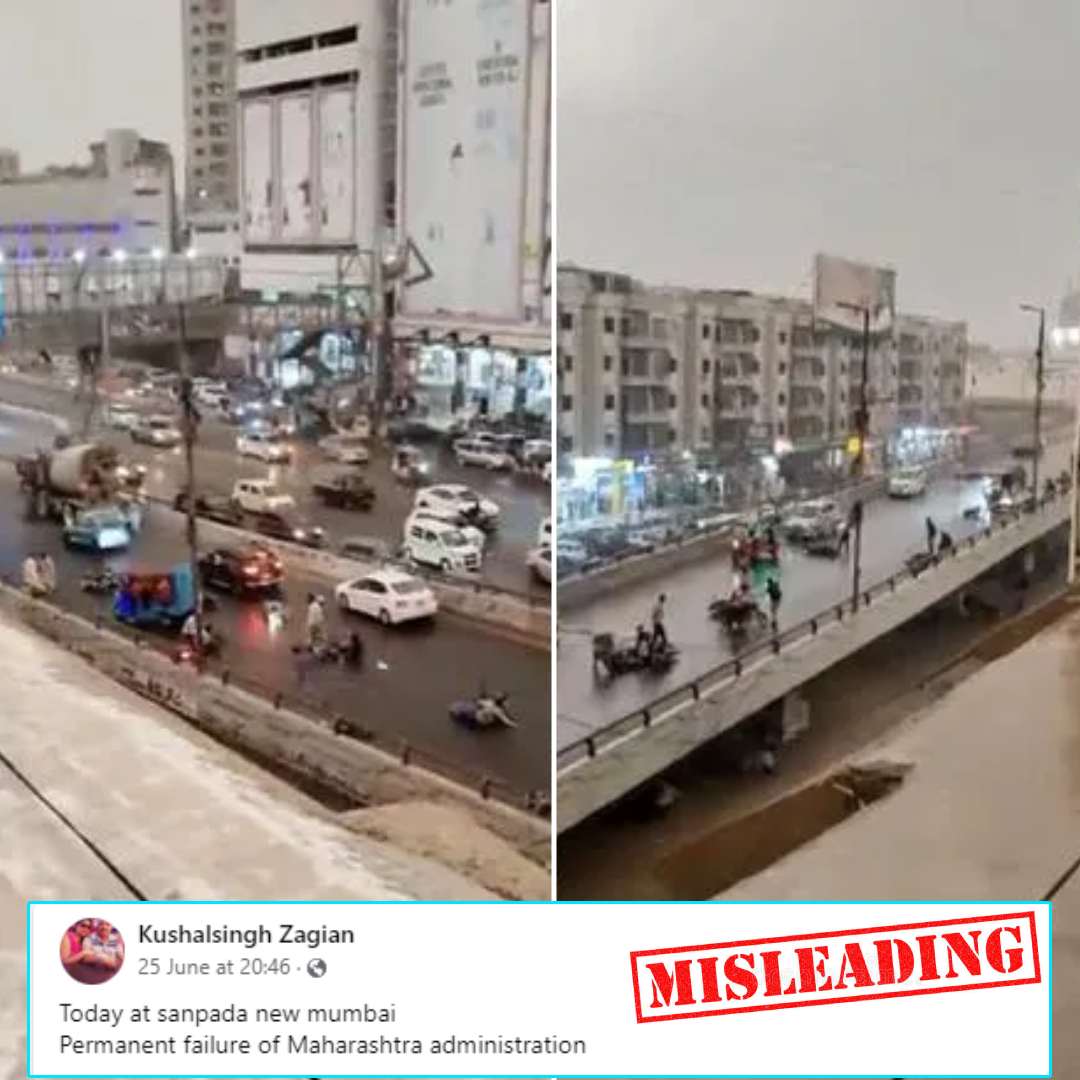 No, These Bikes Slipping On Flyover Wasnt Caused Due To Mumbai Monsoon, Video Is From Pakistan