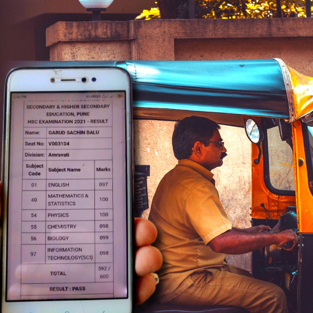 Proud Father! Autorickshaw Driver Shares Sons Near-To-Perfect Marksheet With Passenger, Netizens Make It Go Viral