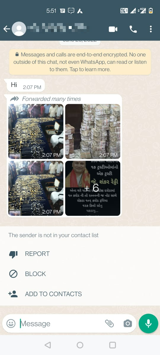 Screengrabs of requests received on the TLI WhatsApp fact check number 