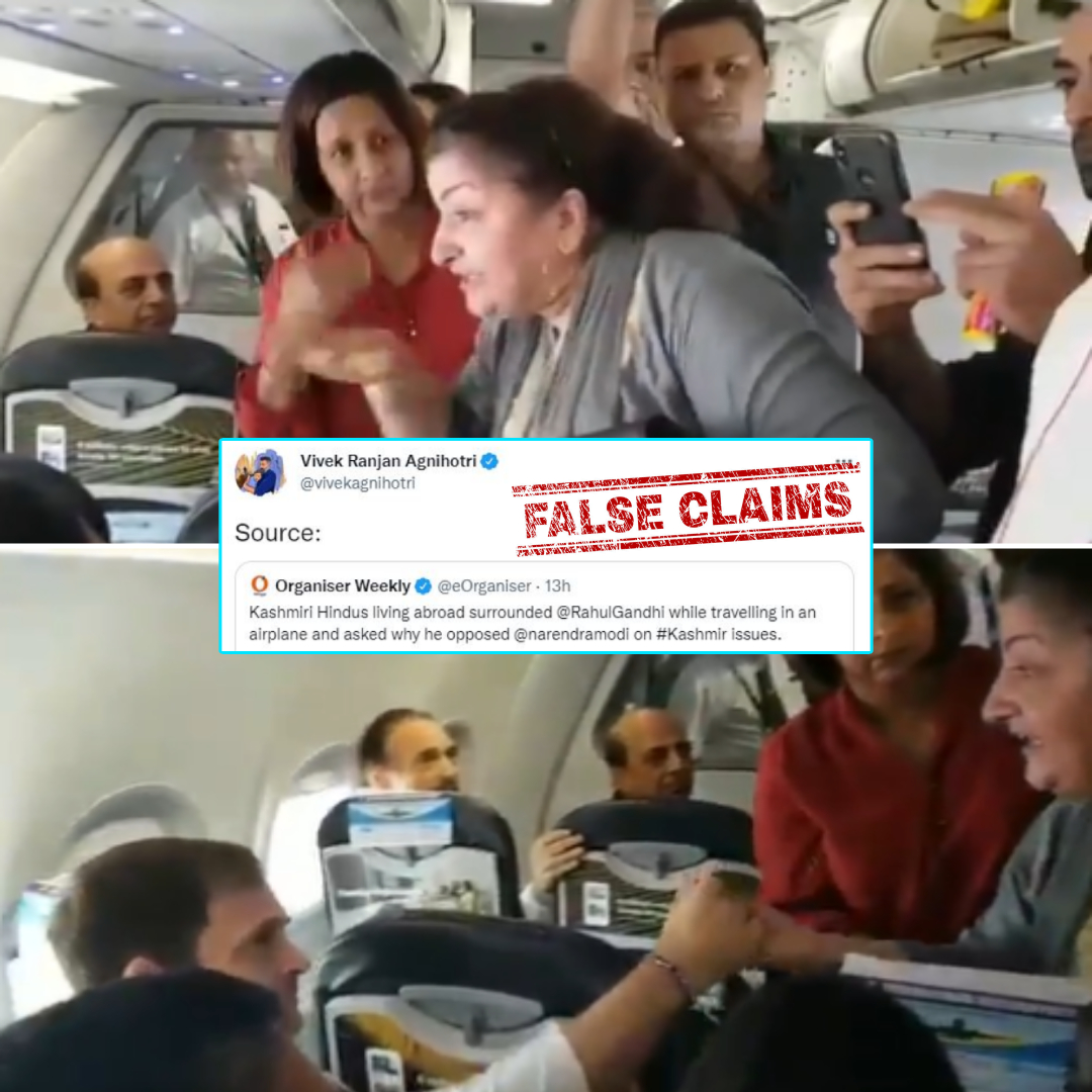Kashmiri Pandit Confronted Rahul Gandhi Mid-Flight On Valleys Issue? No, Old Video Viral With False Claim