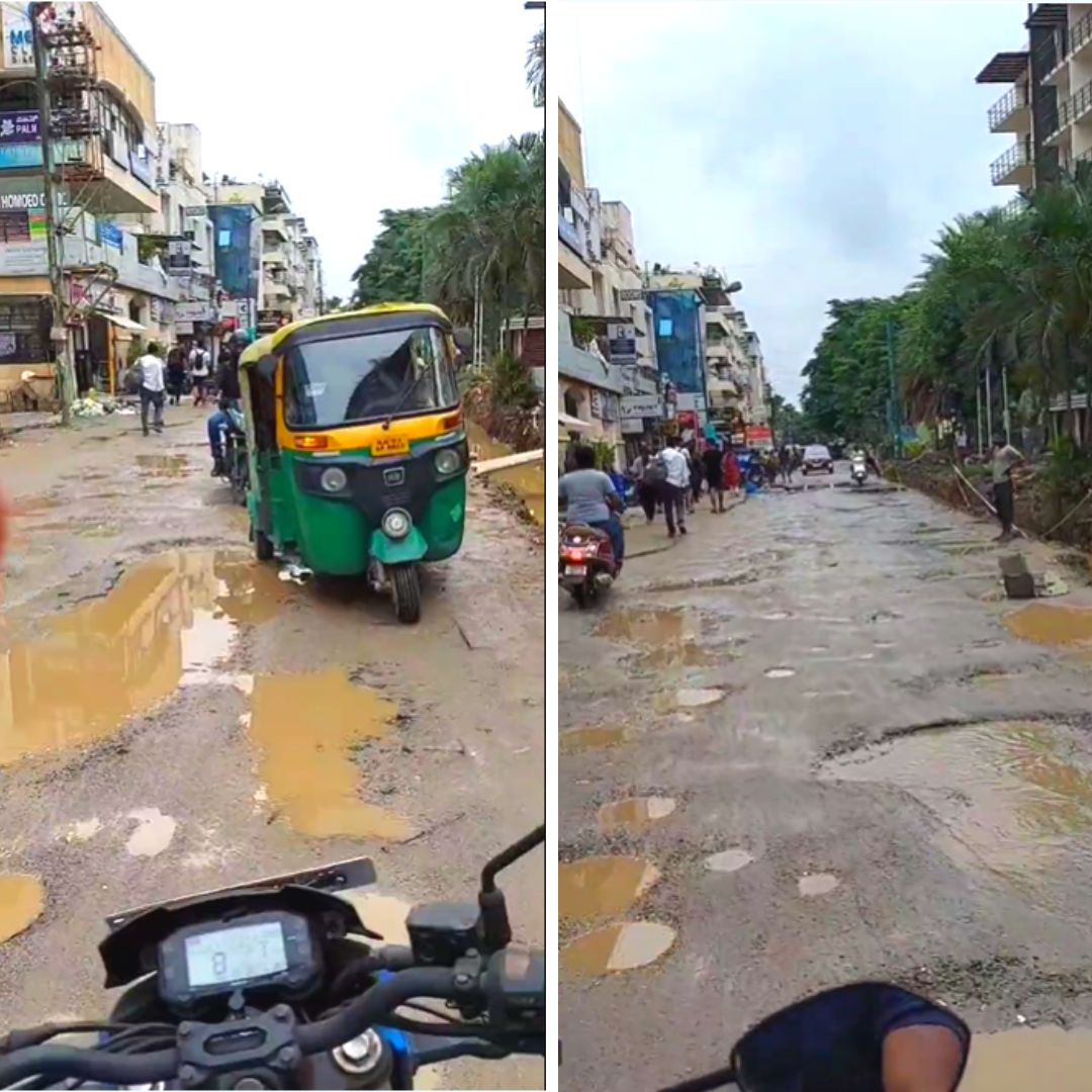 Off-Roading Experience: Bengaluru Woman Shares Video Of Road With 40 Potholes In A 200 M Stretch