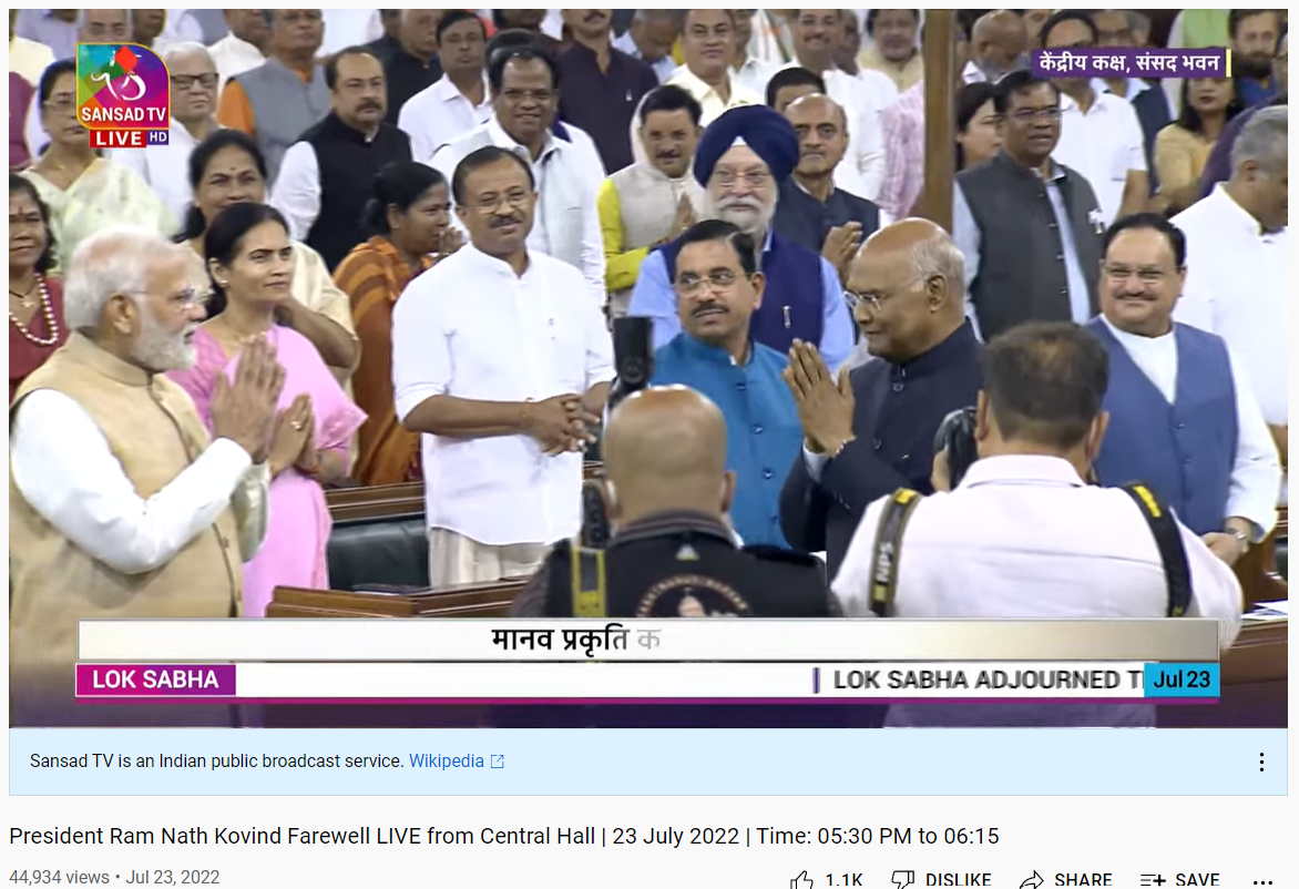 PM Modi greeting President Ram Nath Kovind