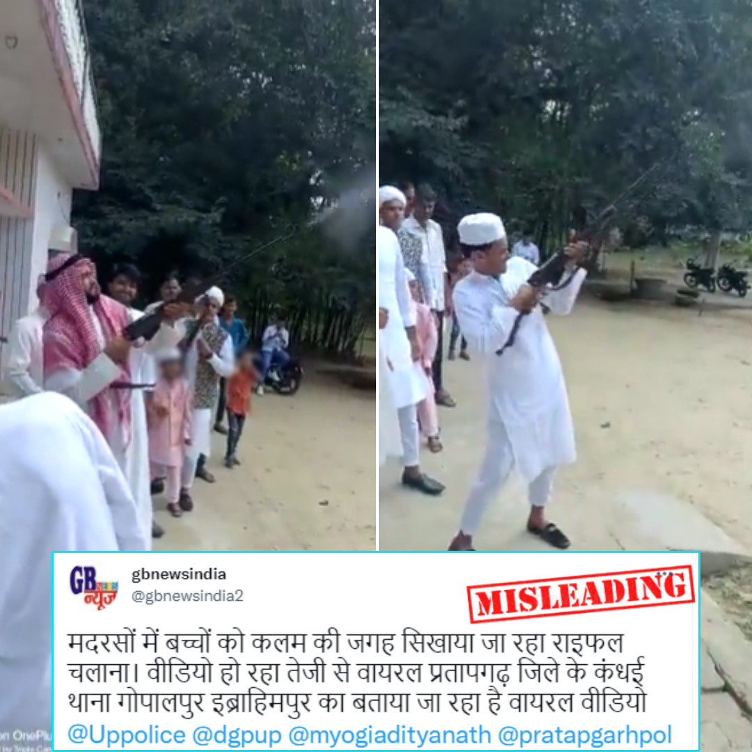 Viral Video Is Of Maulana Giving Arms Training In Madrassa? No, Video Viral With Misleading Claims