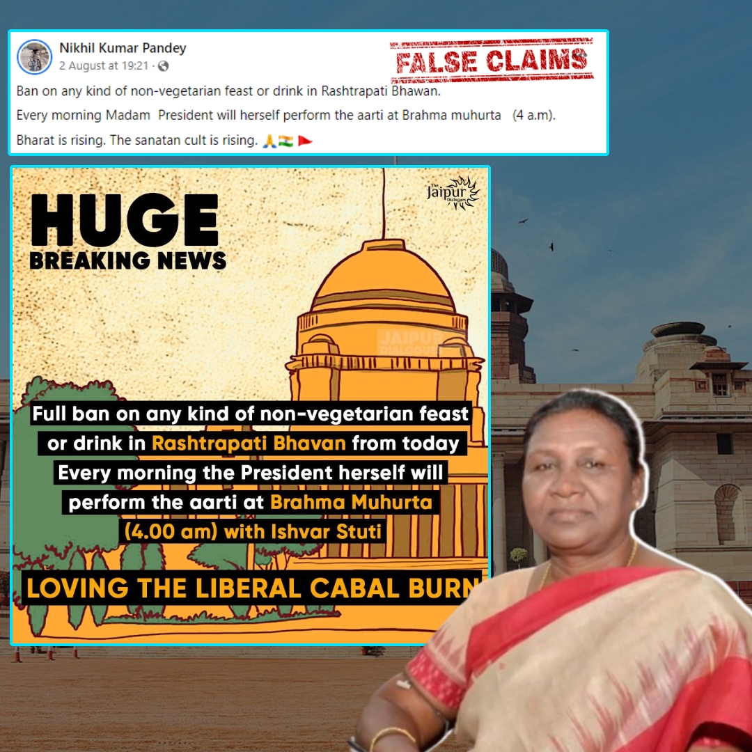 Did President Droupadi Murmu Issued Complete Ban On Non-Veg Inside the Rashtrapati Bhavan? No, Viral Claim Is False