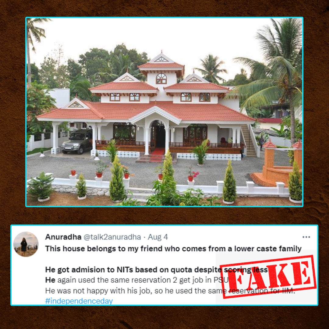 Photo Of Kerala Homestay Viral With False Anti-Reservation Narrative