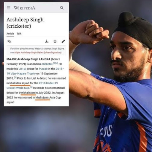 Arshdeep Singh's Wiki Page Edited To 'Khalistani' After Dropped Catch  Against Pakistan, Centre Initiates Probe