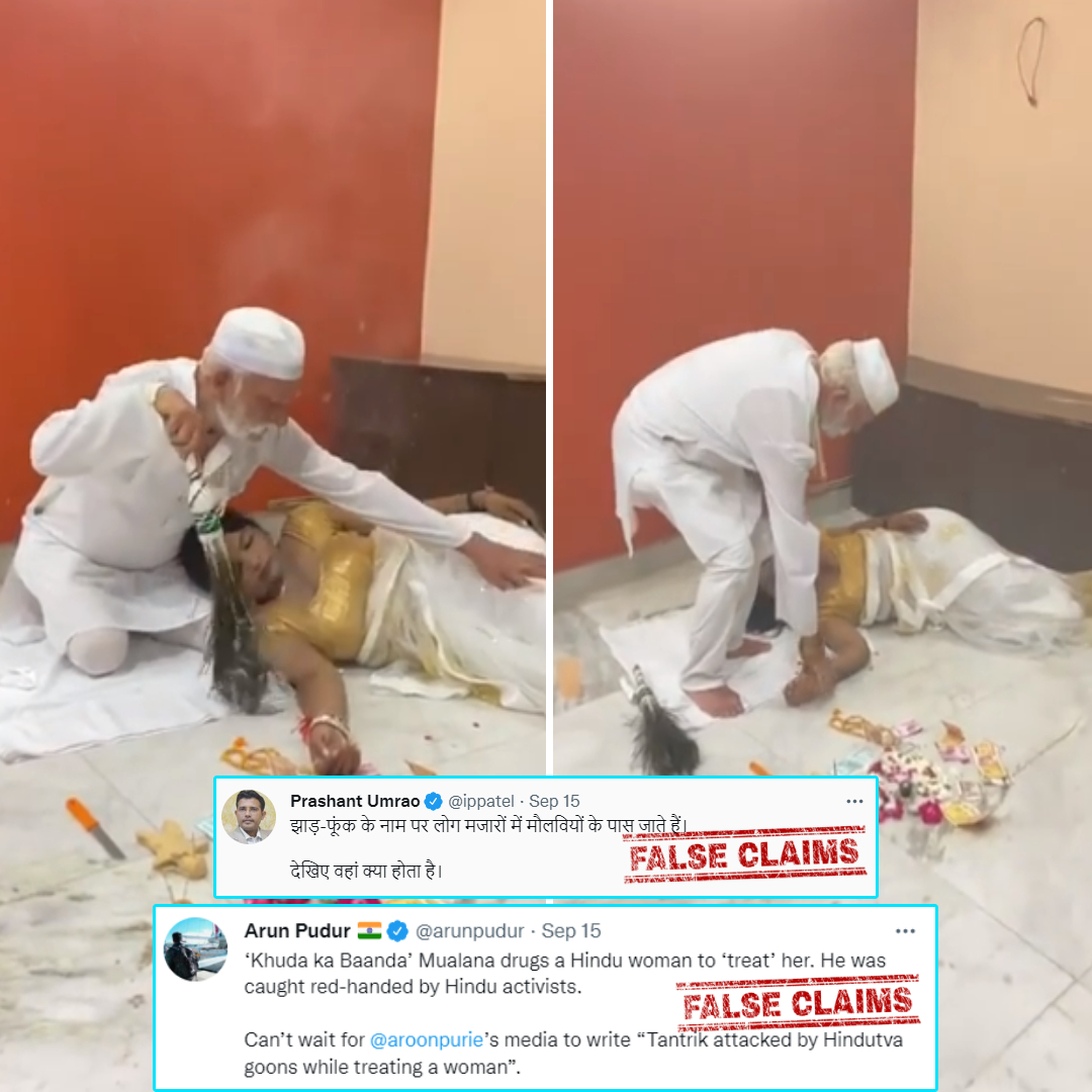 Muslim Molvi Xxx Videos - Netizens Shared Scripted Video Of 'Maulvi' Dragging Unconscious Woman With  False Communal Claim