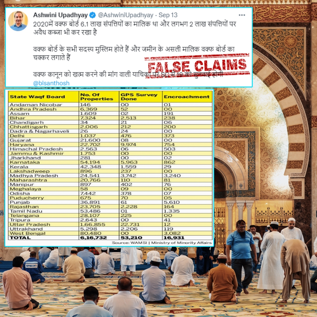 Waqf Boards Illegally Encroached On Lands In India? No, Viral Claim Is False!