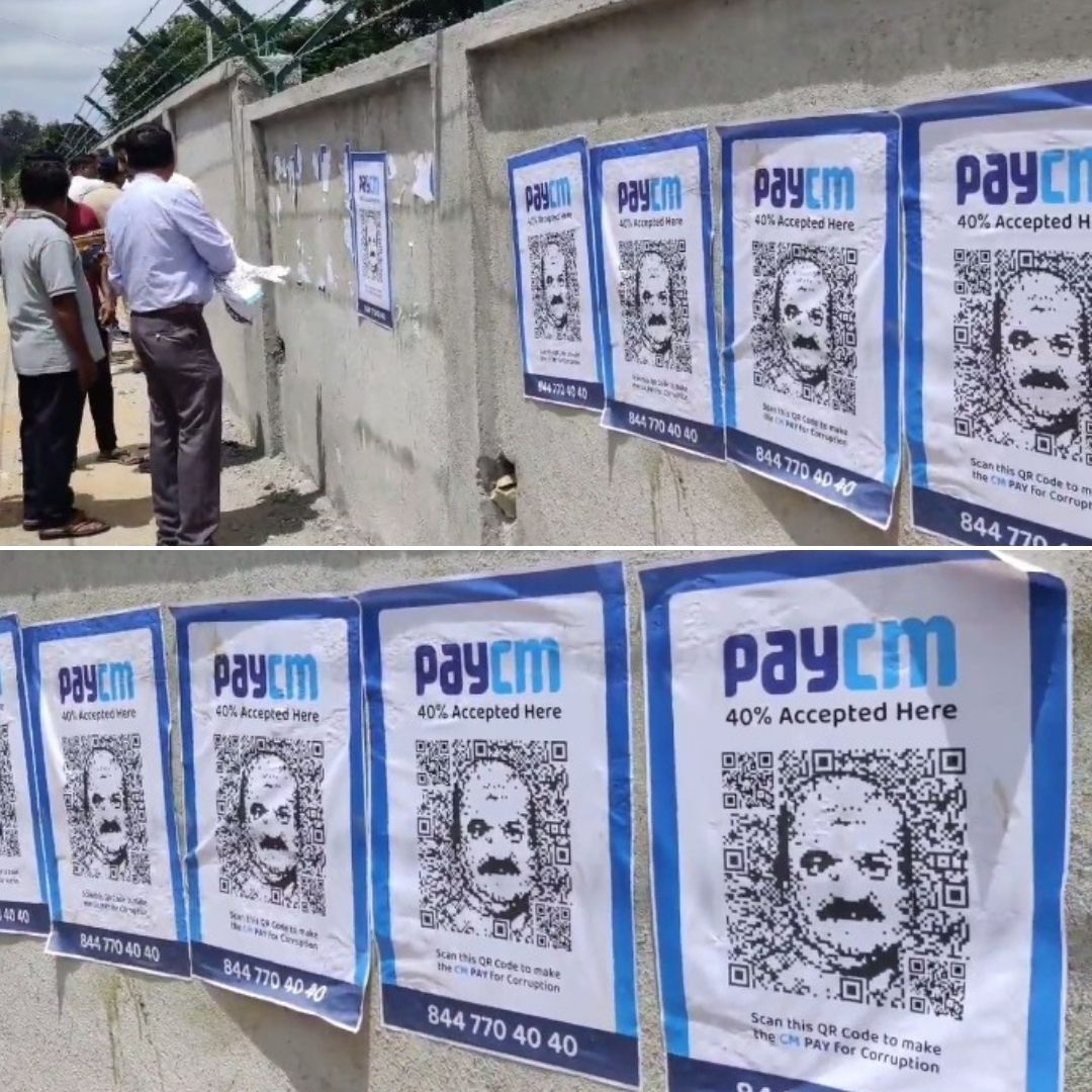 PayCM Posters With Basavaraj Bommais Face Put Up Across Bangalore, CM Lashes Out At Corruption Allegations