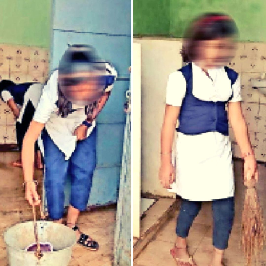 Madhya Pradesh: Photos Of Girls Cleaning Toilets At Government School Triggers Outrage, Probe Ordered