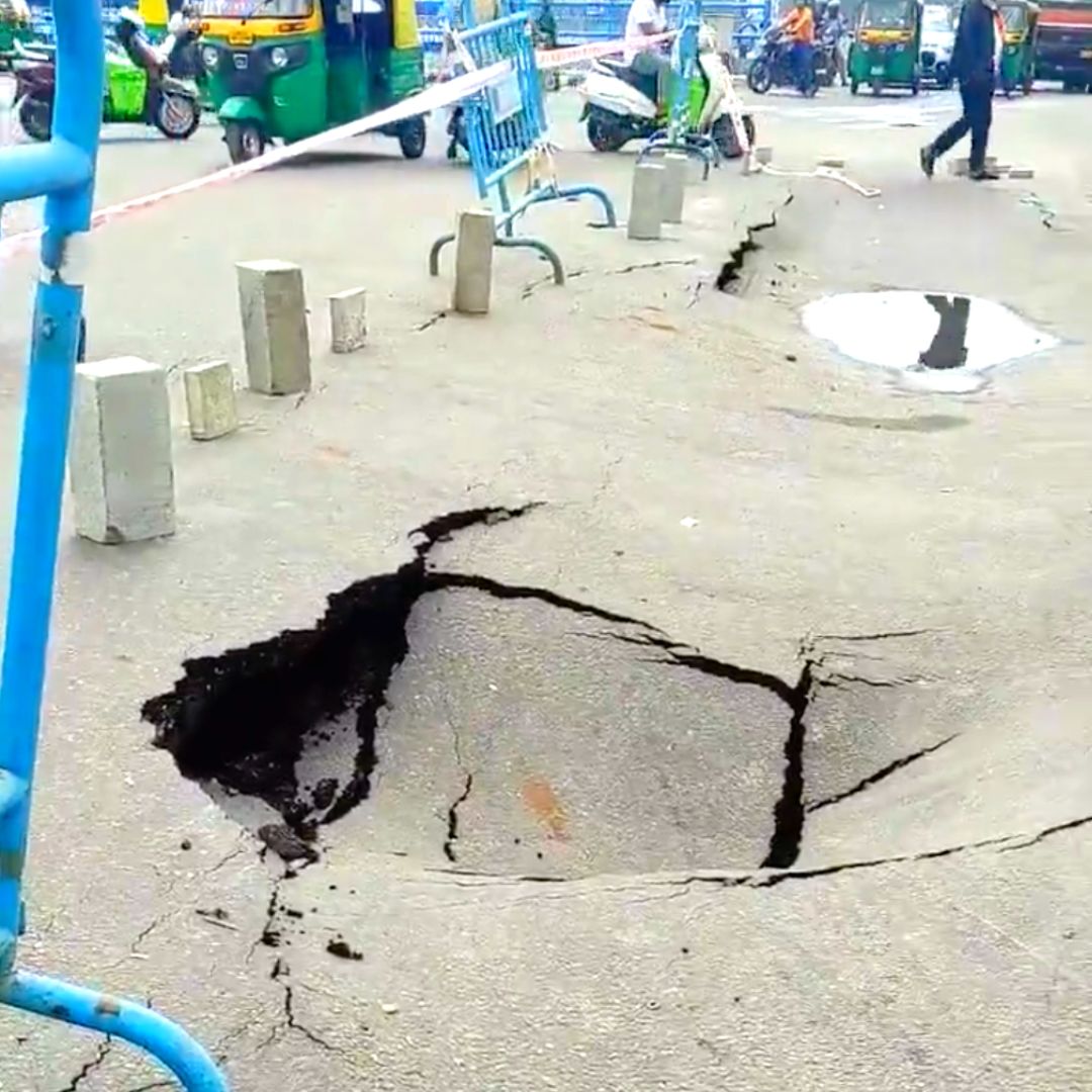 Bengaluru: Just 4 Months After Inauguration Kundanahalli Underpass Road Caves In